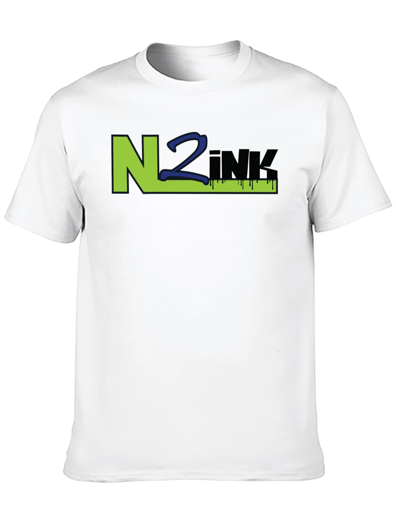 N2INK Black Graphic Tee - Modern Streetwear Style