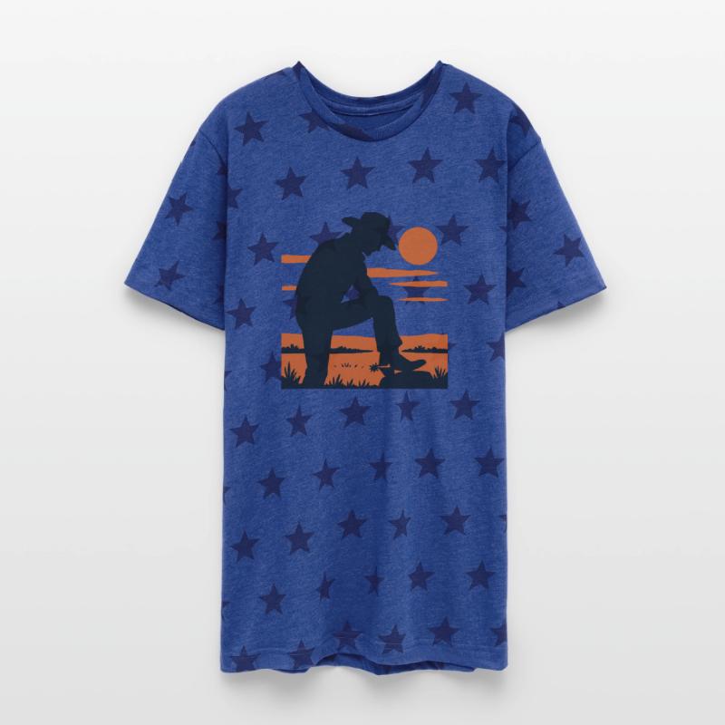 Western Cowboy Sunset Tee