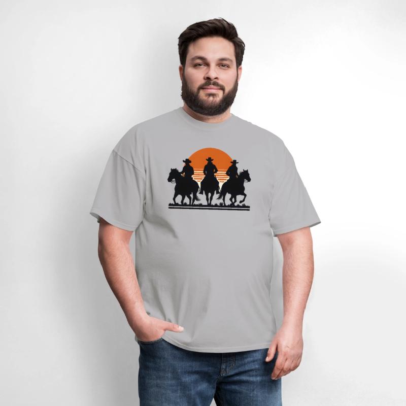 Western Riders at Sunset