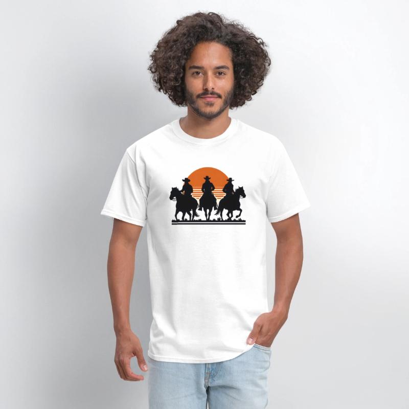 Western Riders at Sunset