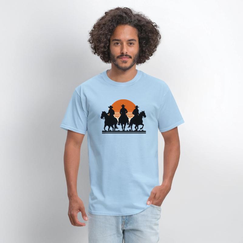 Western Riders at Sunset