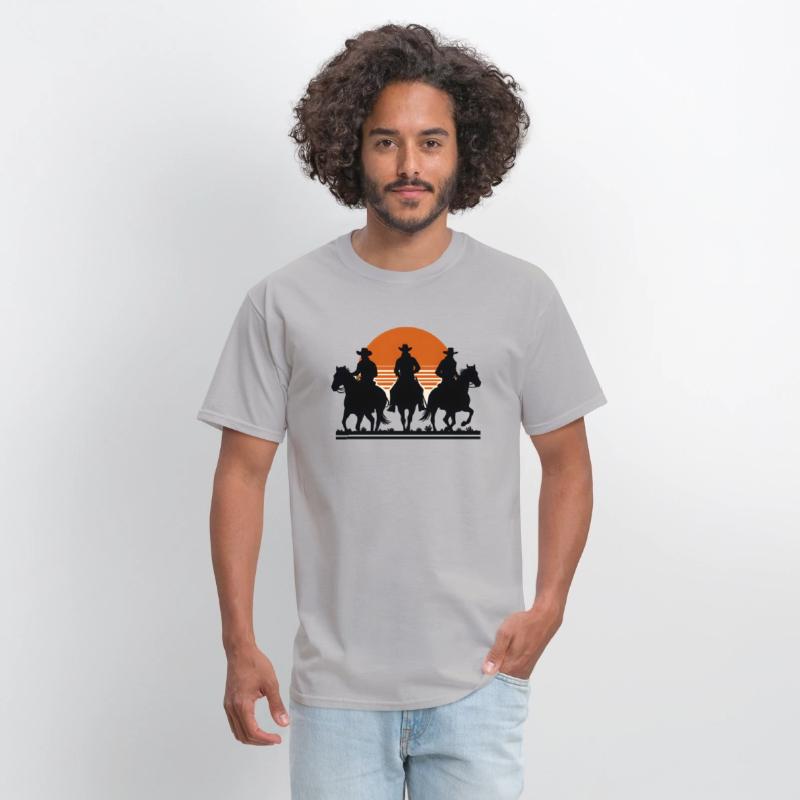 Western Riders at Sunset