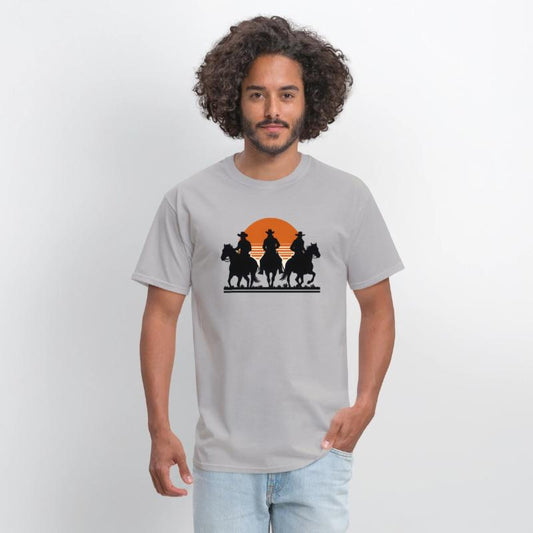 Western Riders at Sunset