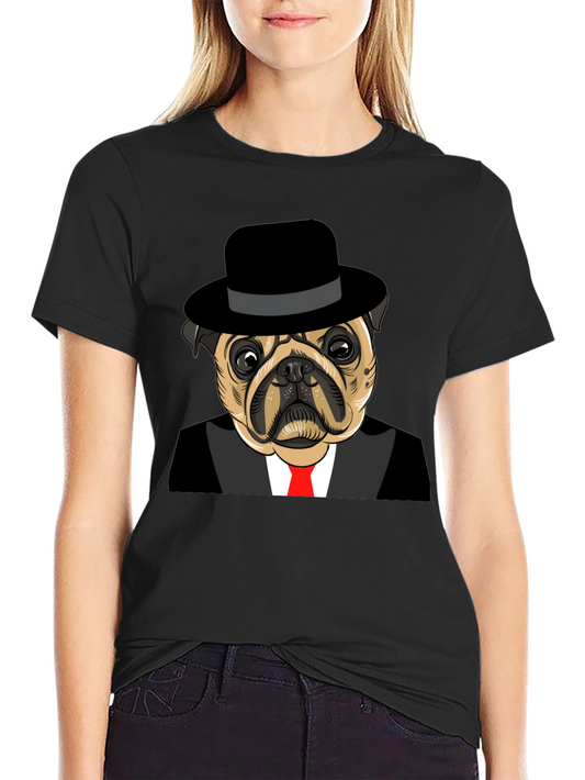 Pug in Suit Graphic Tee