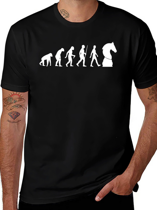 Evolution of Chess Knight Graphic T-Shirt