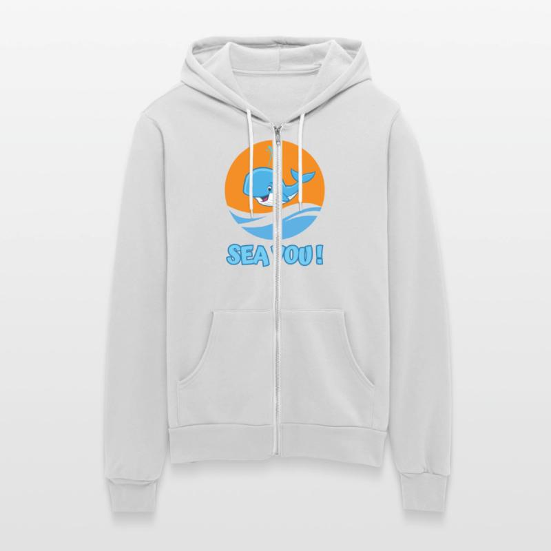 Whale in the sea greeting - "Sea you!"