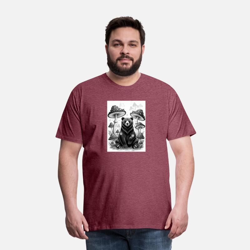 Whimsical Forest Bear & Magical Mushrooms