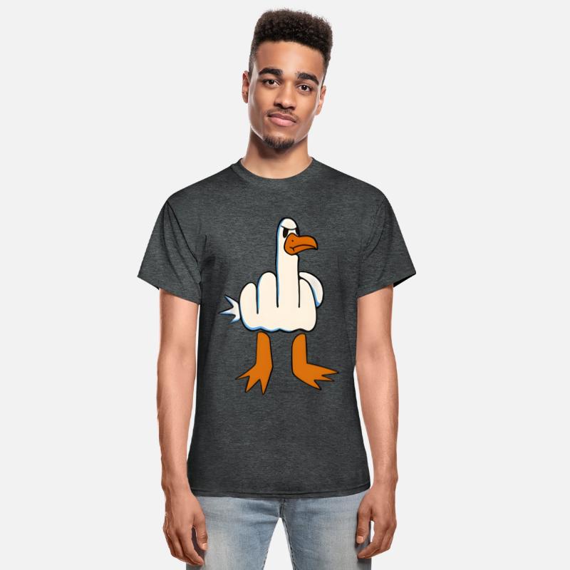 Whimsical Middle Finger Goose Illustration