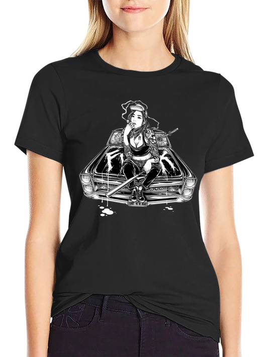 Edgy Car Girl Graphic Tee