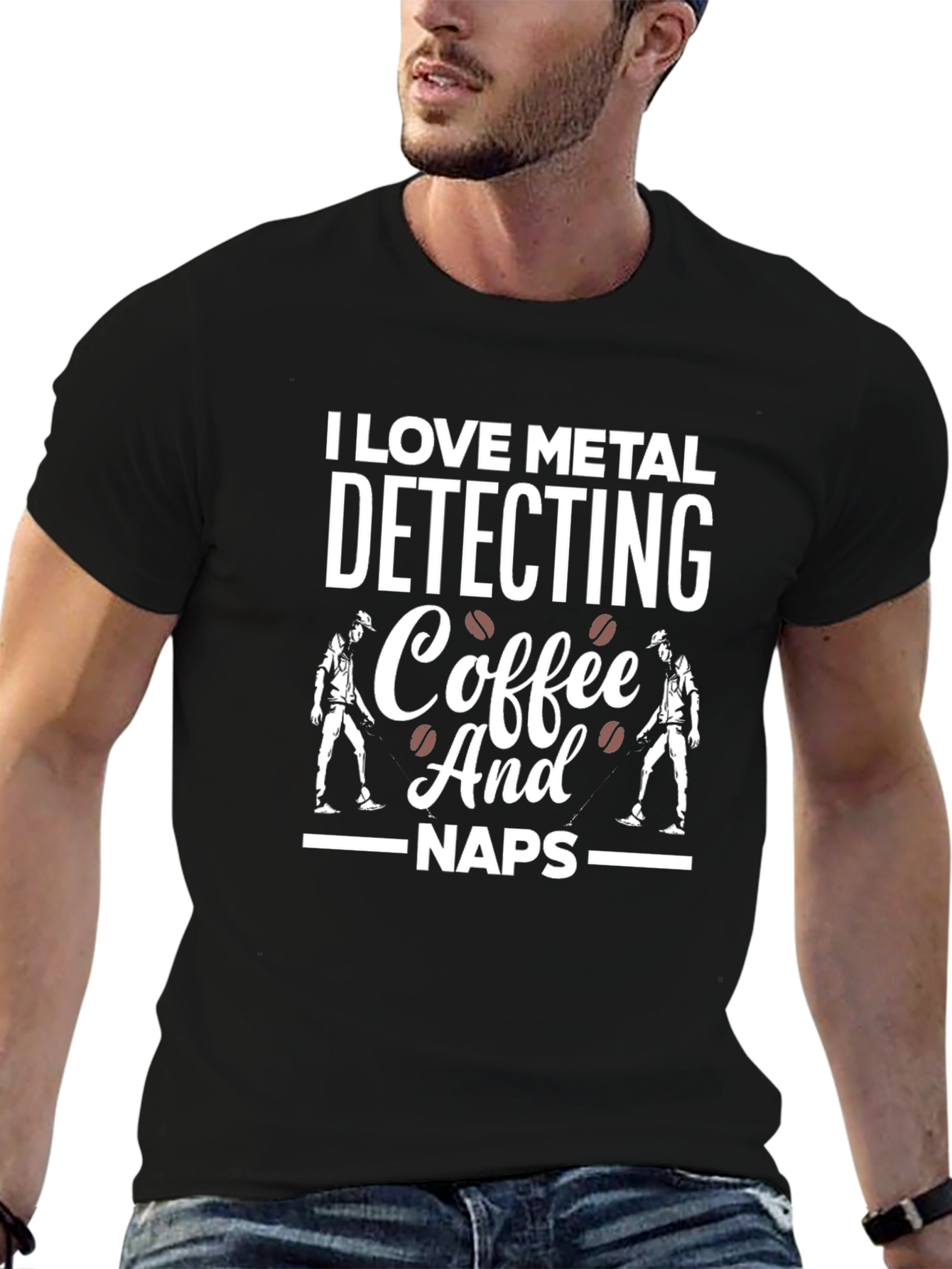 I Love Metal Detecting Coffee Naps T-Shirt