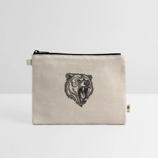 Wild Evil Bear Head With Sharp Teeth