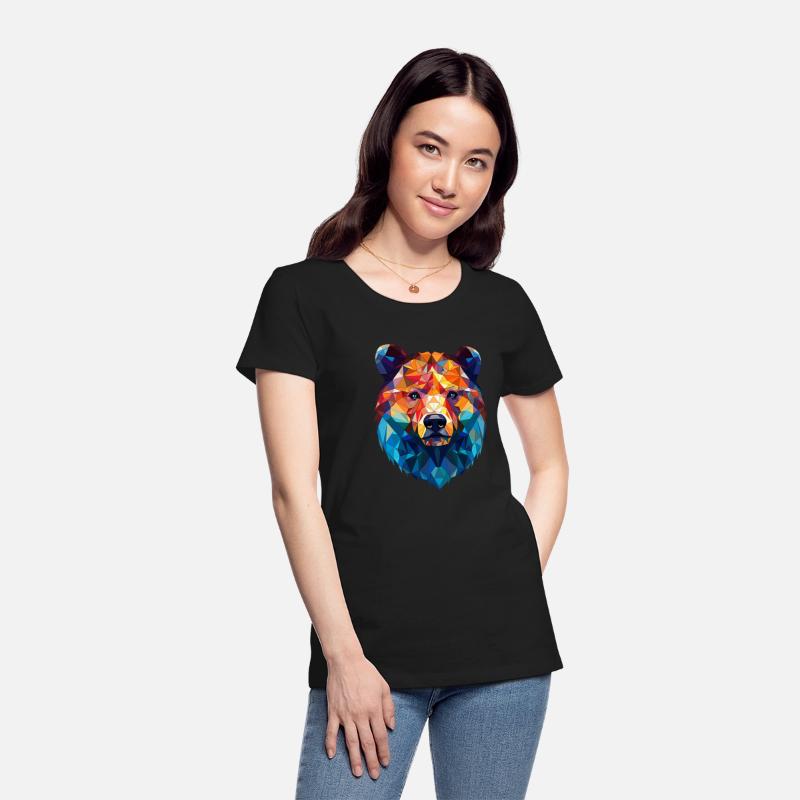 Wild Psychedelic Bear Geometric Vibrant