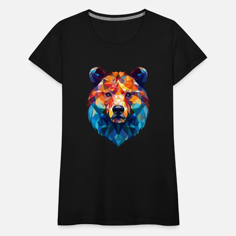 Wild Psychedelic Bear Geometric Vibrant