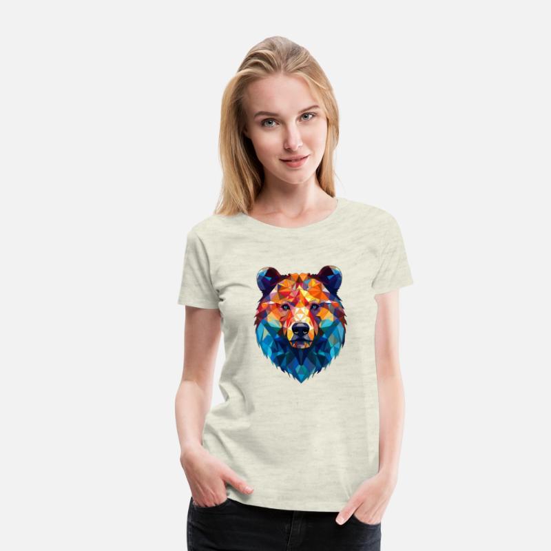 Wild Psychedelic Bear Geometric Vibrant
