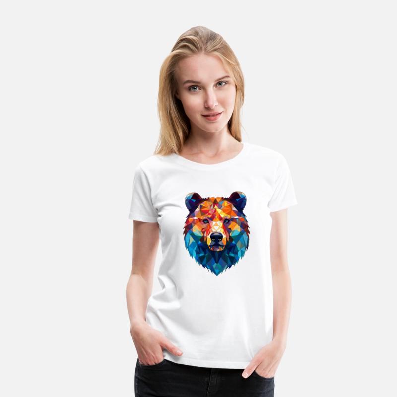 Wild Psychedelic Bear Geometric Vibrant