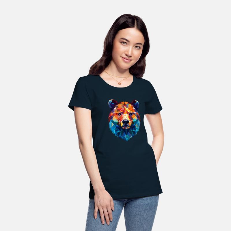 Wild Psychedelic Bear Geometric Vibrant