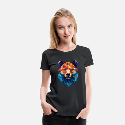 Wild Psychedelic Bear Geometric Vibrant