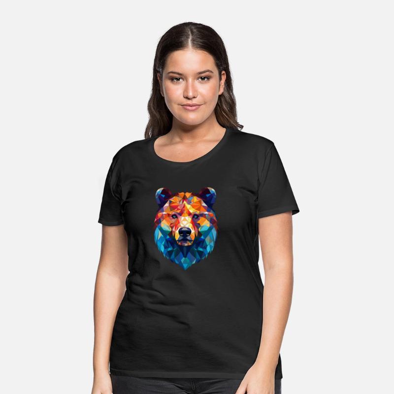 Wild Psychedelic Bear Geometric Vibrant