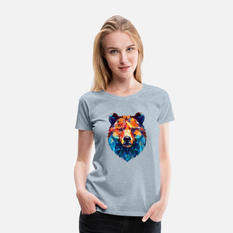 Wild Psychedelic Bear Geometric Vibrant