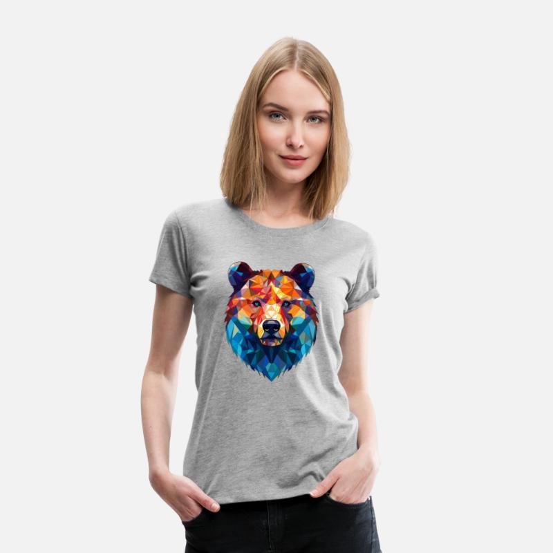Wild Psychedelic Bear Geometric Vibrant