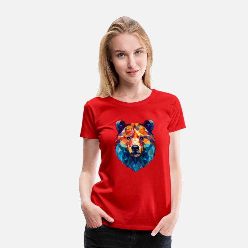 Wild Psychedelic Bear Geometric Vibrant