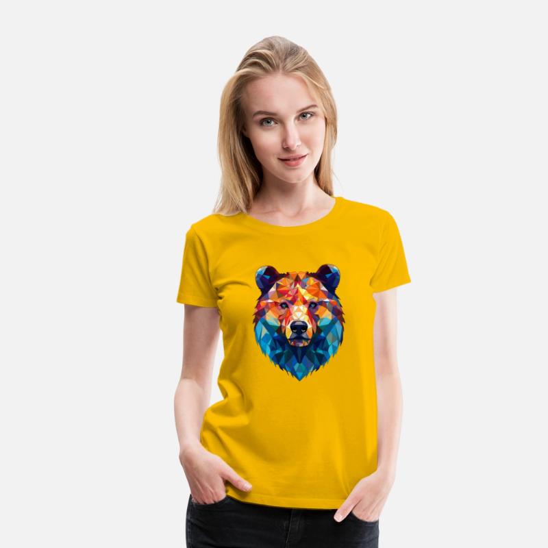 Wild Psychedelic Bear Geometric Vibrant