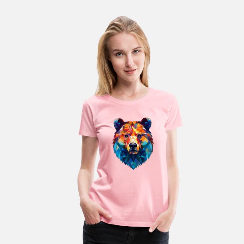 Wild Psychedelic Bear Geometric Vibrant