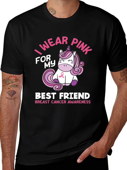 Pink Unicorn Breast Cancer Awareness T-Shirt