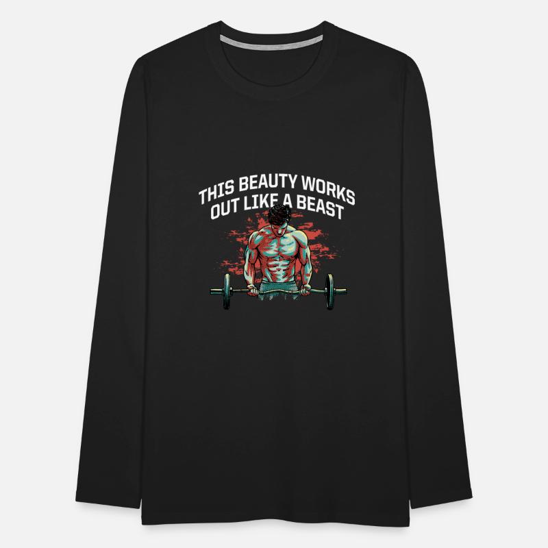 Works Out Like a Beast Funny Workout Humor Gym