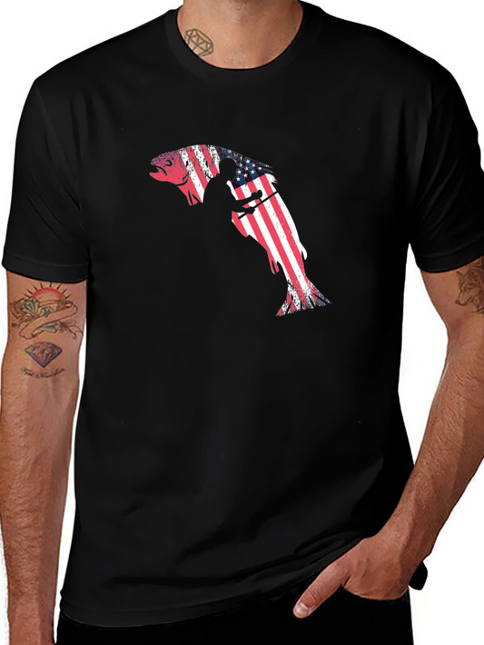 American Flag Fish T-Shirt