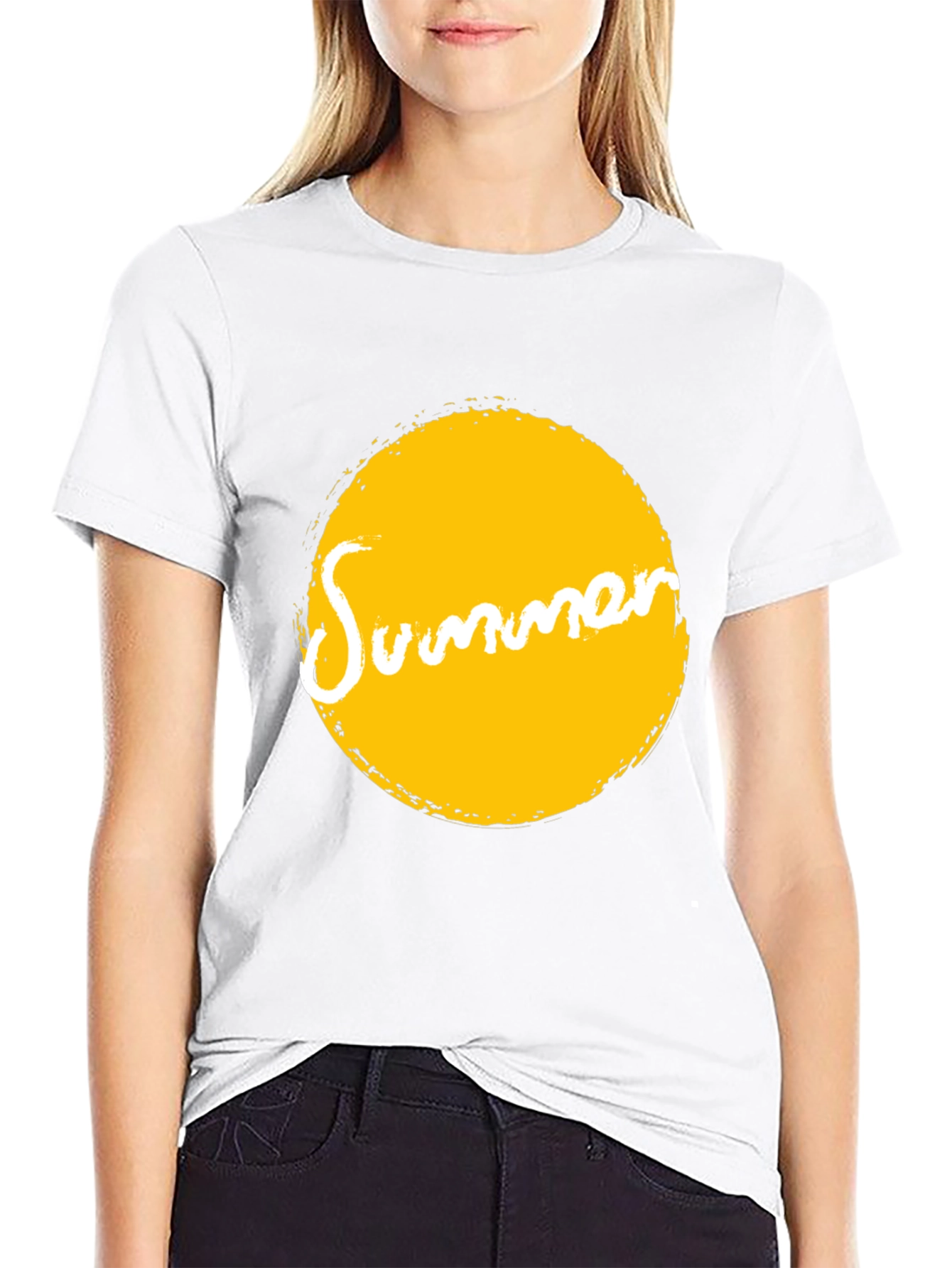 Summer Sun Graphic T-Shirt - Black