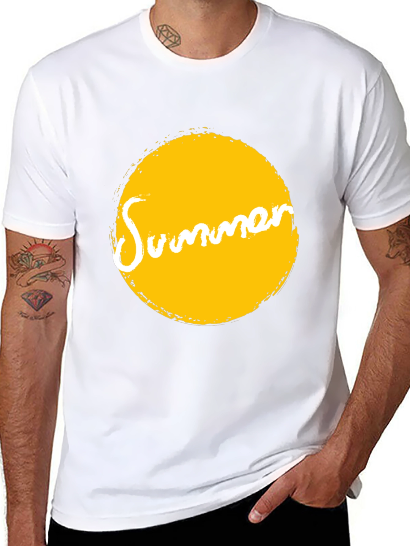 Summer Sun Graphic T-Shirt - Black