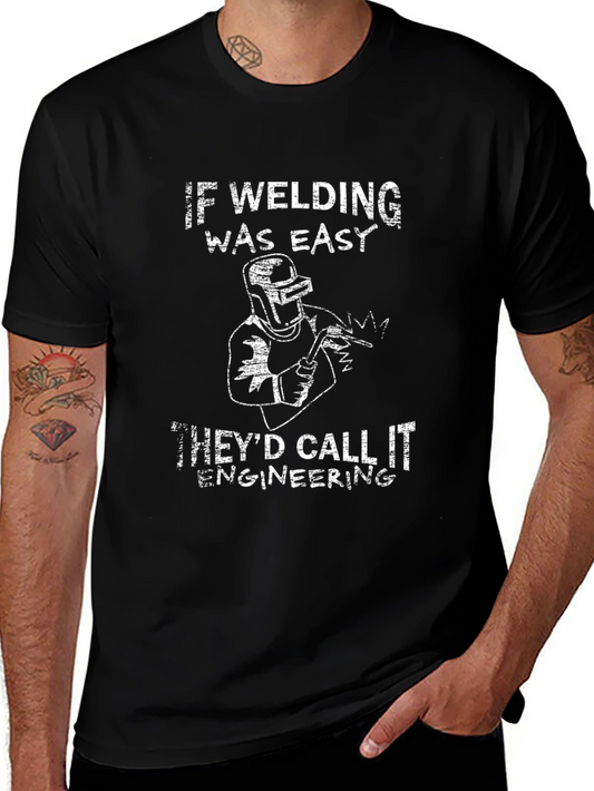 Welding Engineering T-Shirt - Black Cotton Blend
