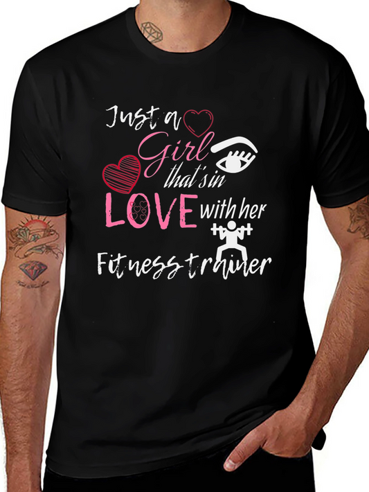 Fitness Trainer Love Graphic Tee - Black T-Shirt
