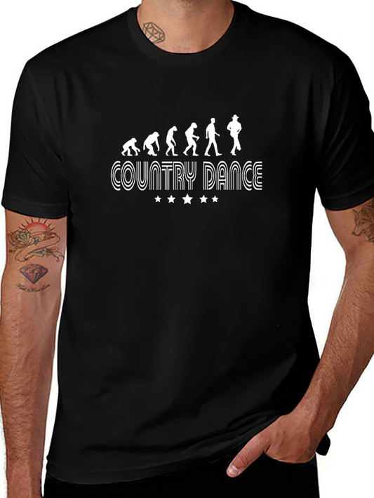 Country Dance Evolution Graphic Tee - Black