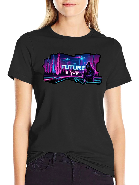 Future Is Now Graphic T-Shirt - Cyberpunk Style