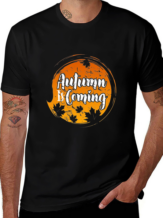 Autumn is Coming Graphic Tee - Black