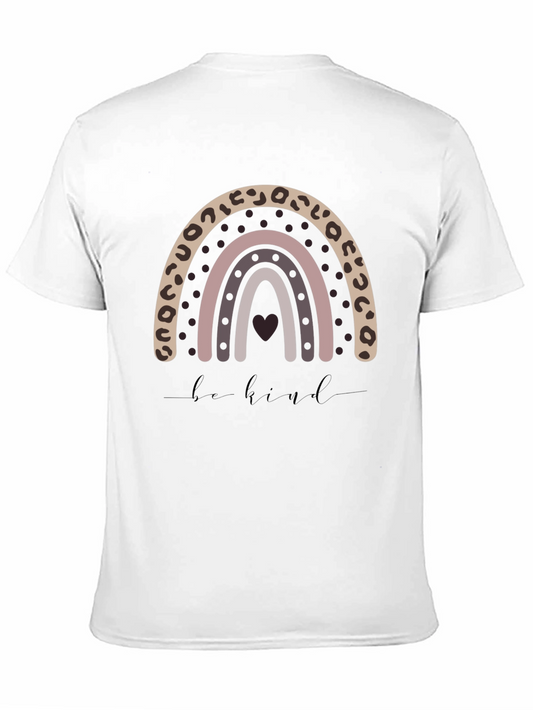 Be Kind Rainbow Leopard Print T-Shirt