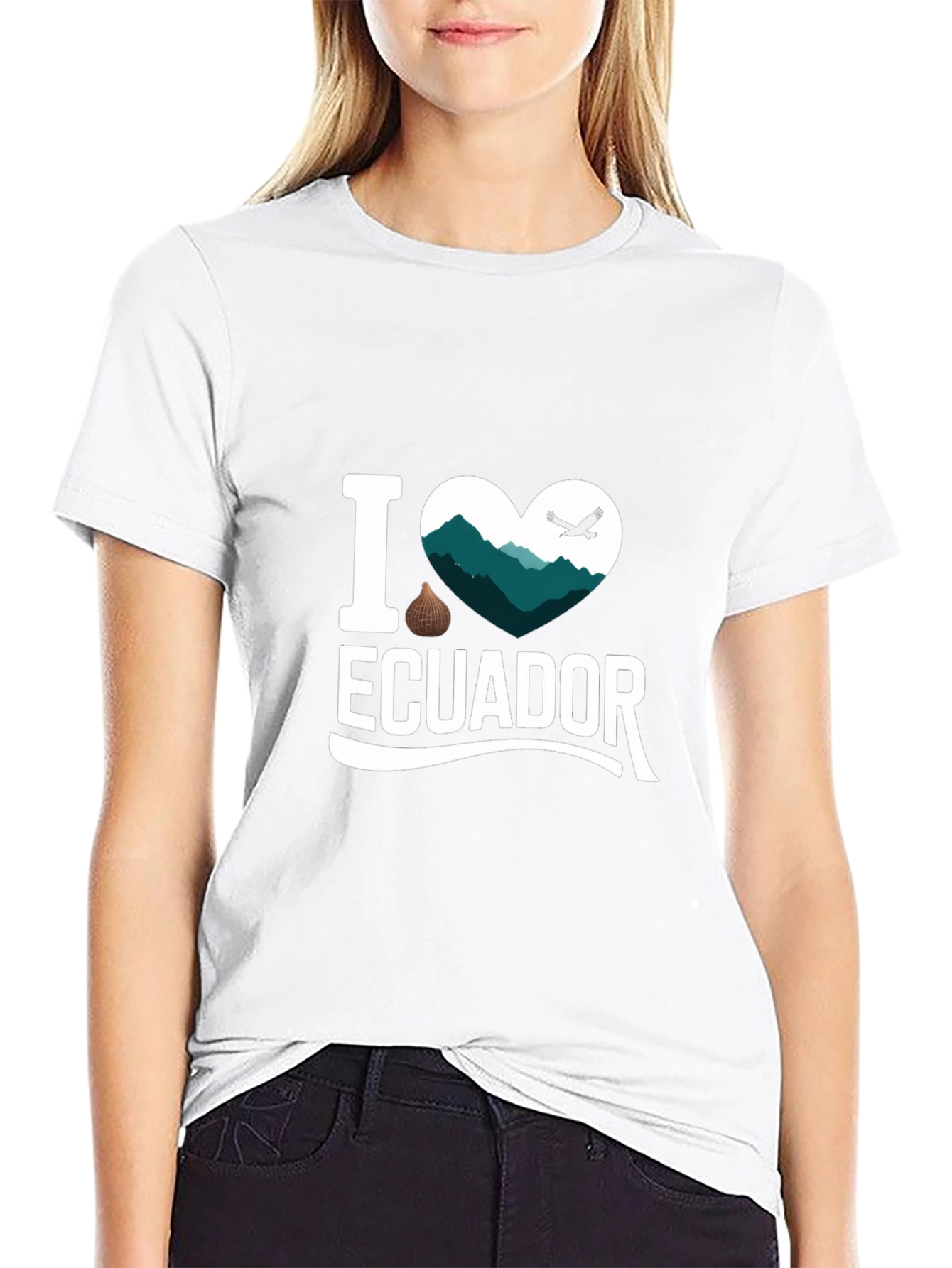 I Love Ecuador Graphic T-Shirt - Black