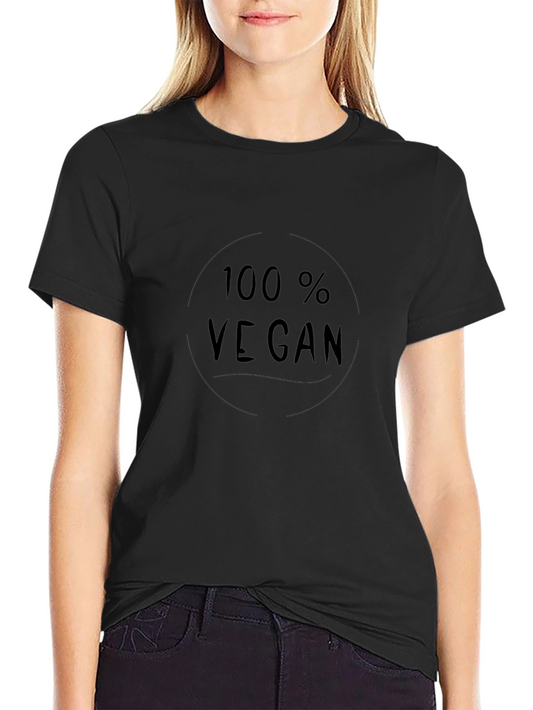 100% Vegan Black T-Shirt - Eco-Friendly Fashion