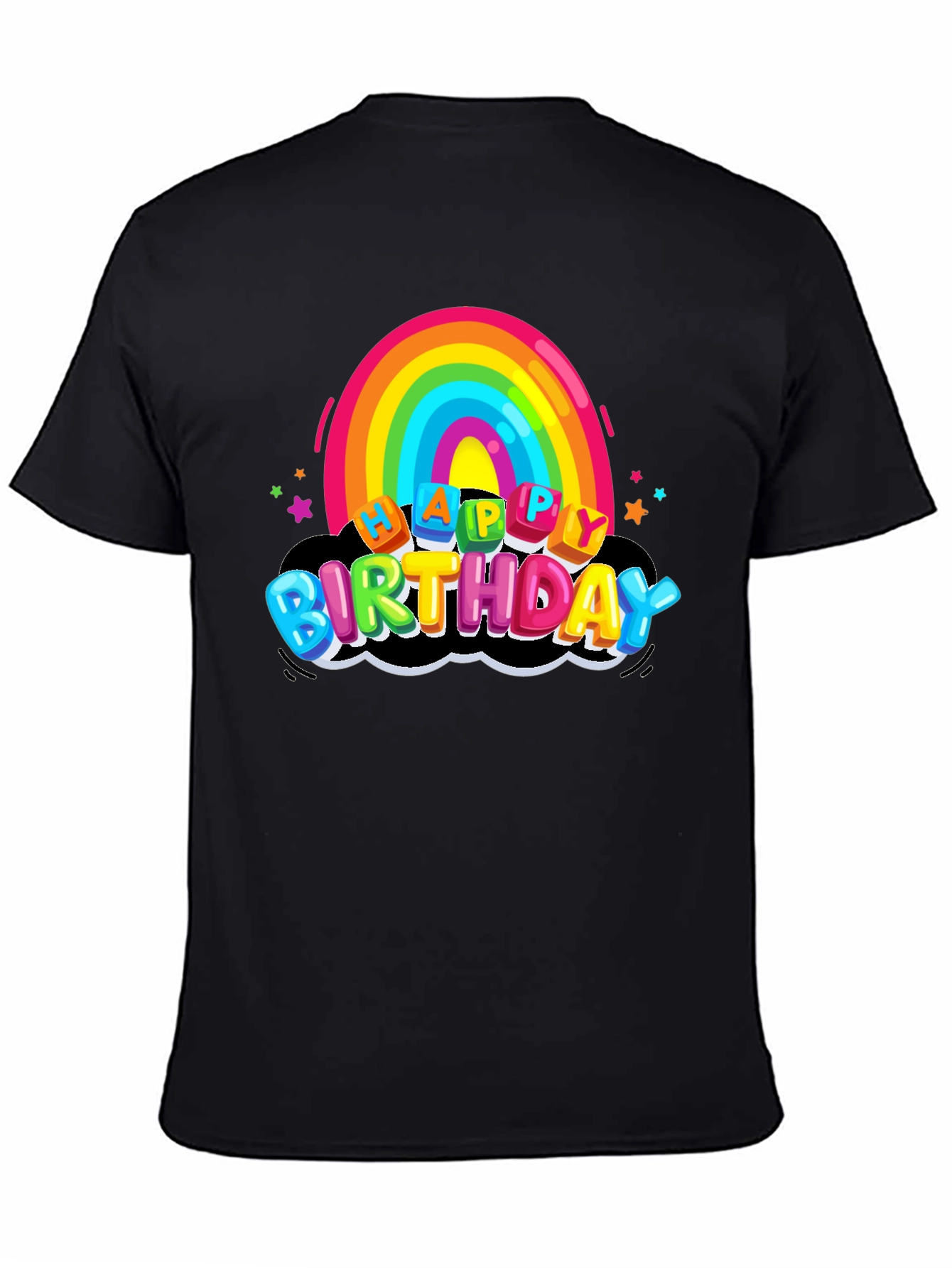 Rainbow Happy Birthday Graphic T-Shirt