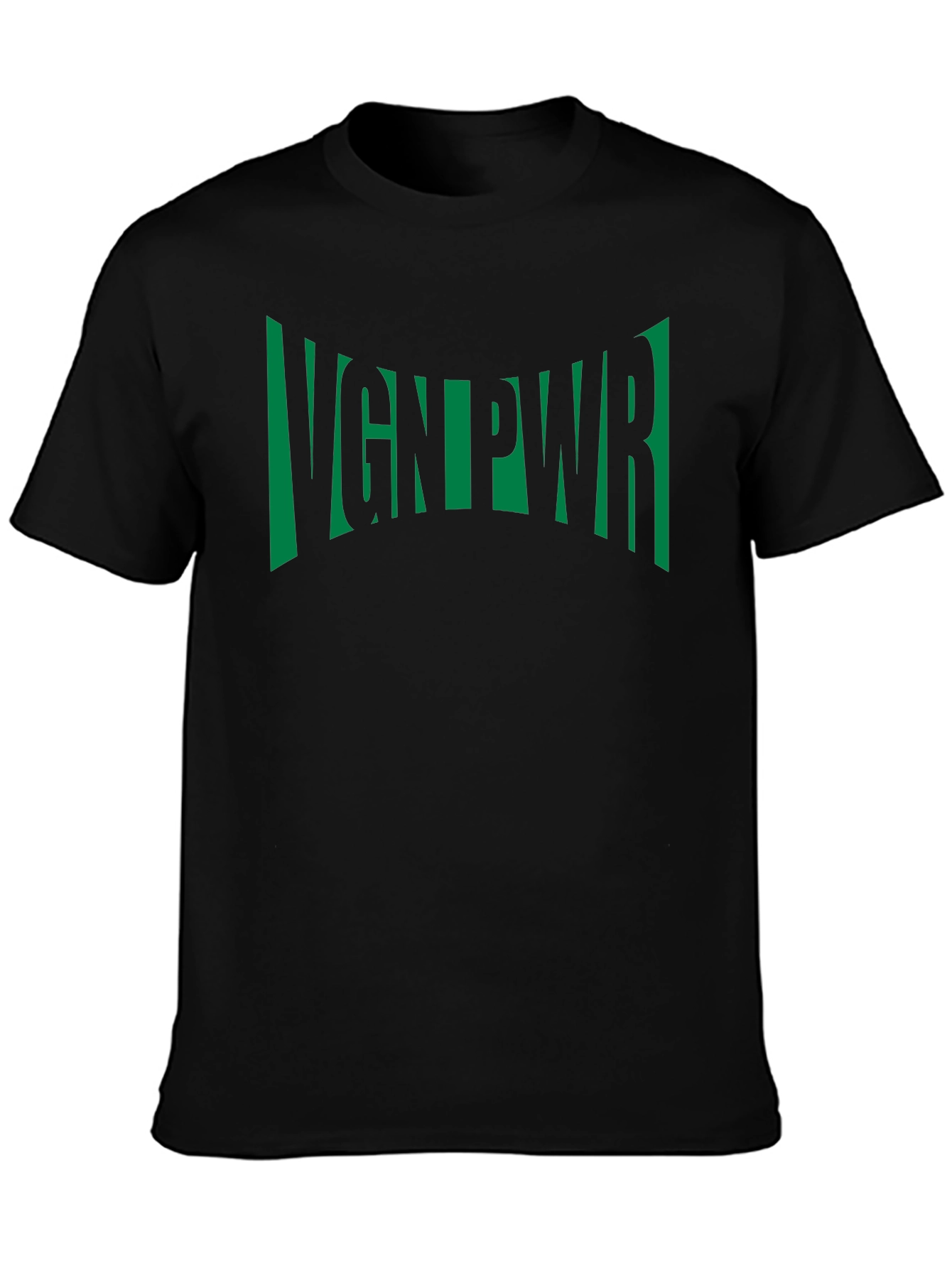 VGN PWR Green Graphic Black T-Shirt