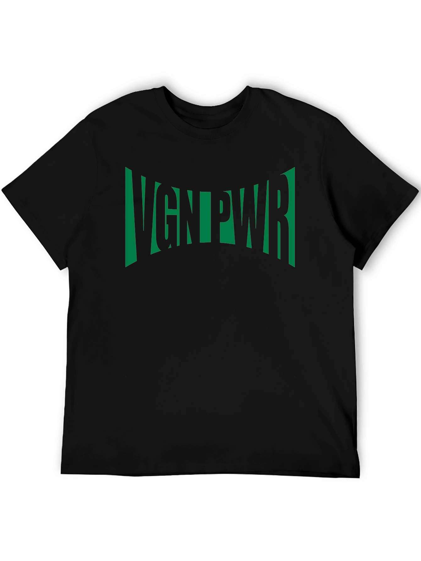 VGN PWR Green Graphic Black T-Shirt