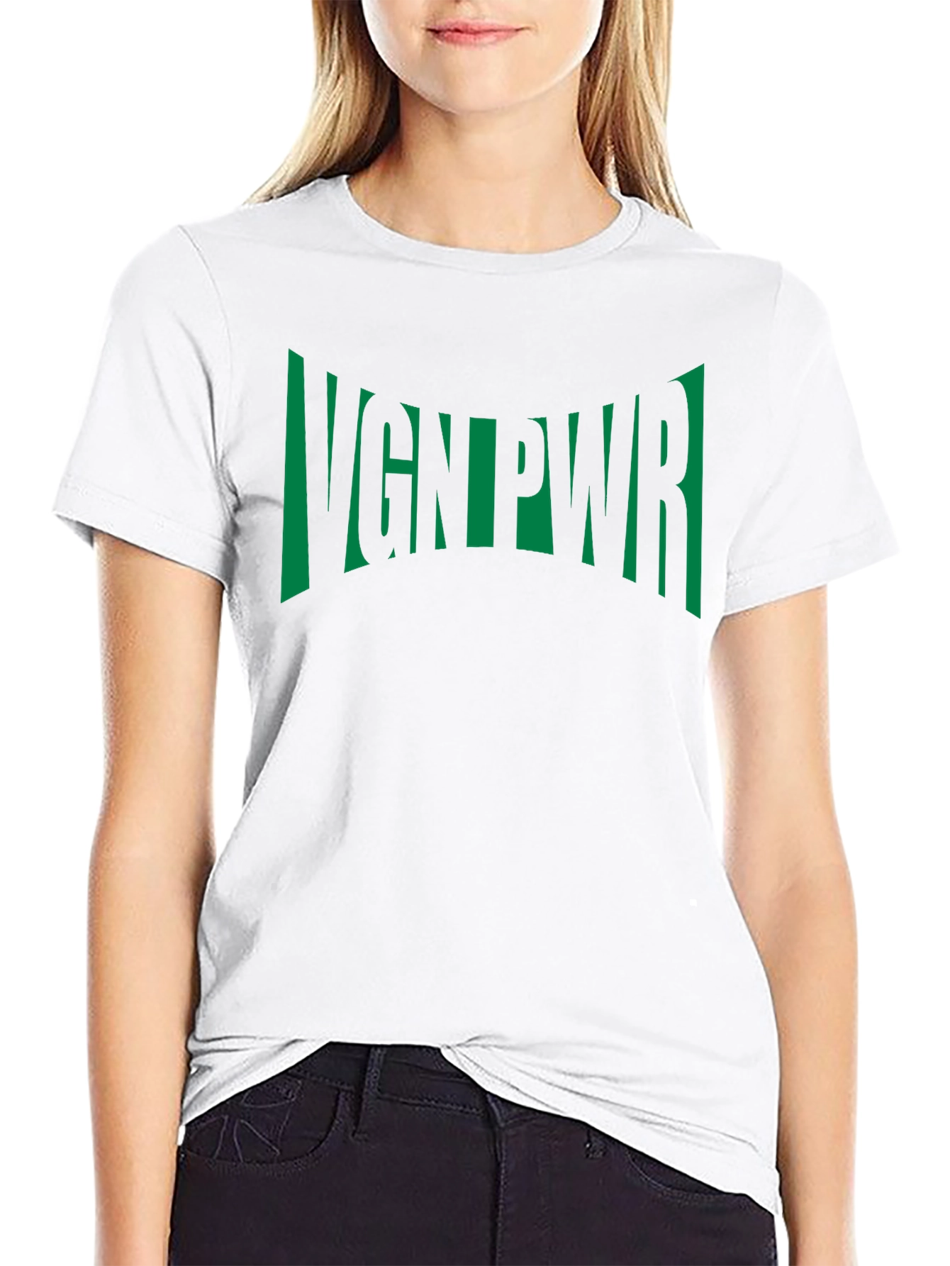 VGN PWR Green Graphic Black T-Shirt