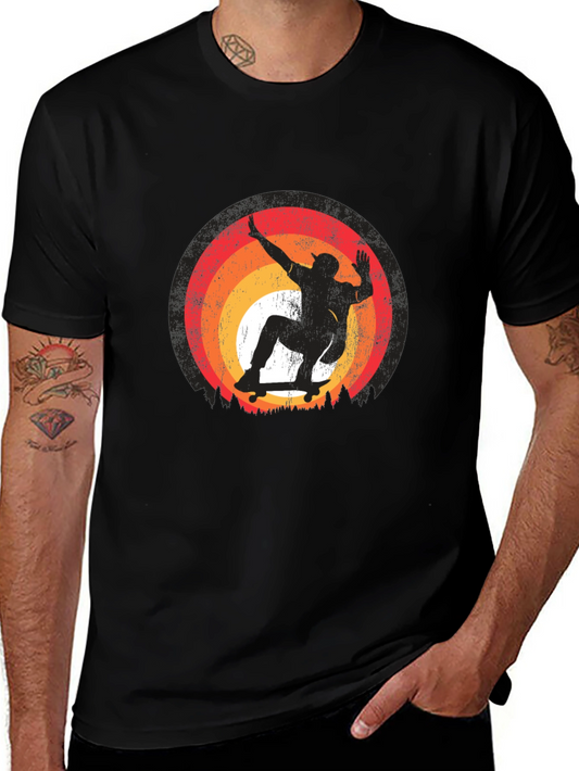 Skateboarding Sunset T-Shirt - Retro Style