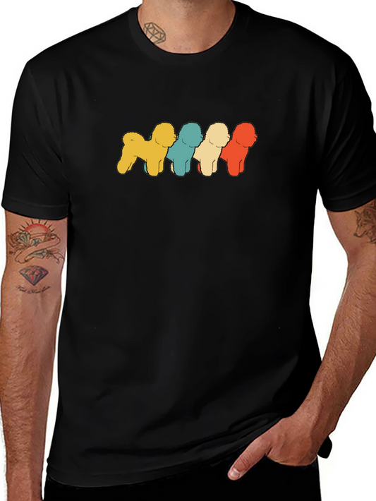 Retro Dog Breed T-Shirt Black