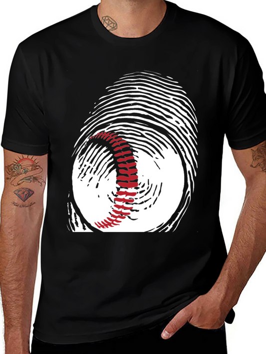 Baseball Fingerprint Graphic T-Shirt
