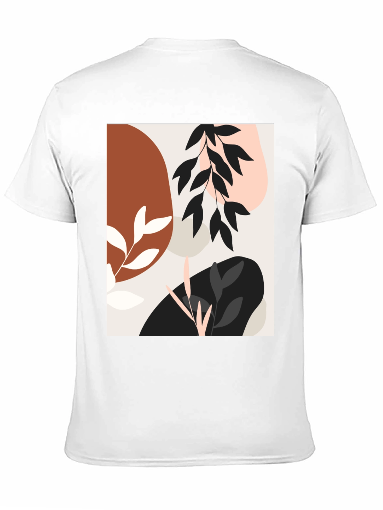 Modern Abstract Graphic Print Black T-Shirt