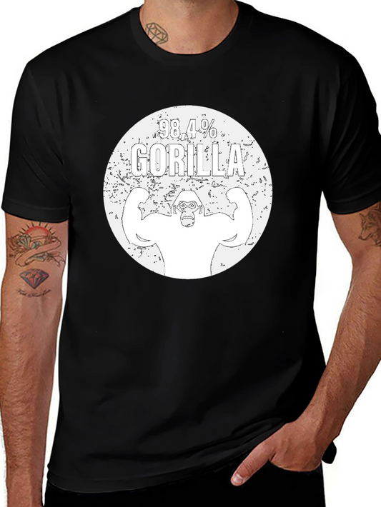 98.4% Gorilla Graphic Black T-Shirt