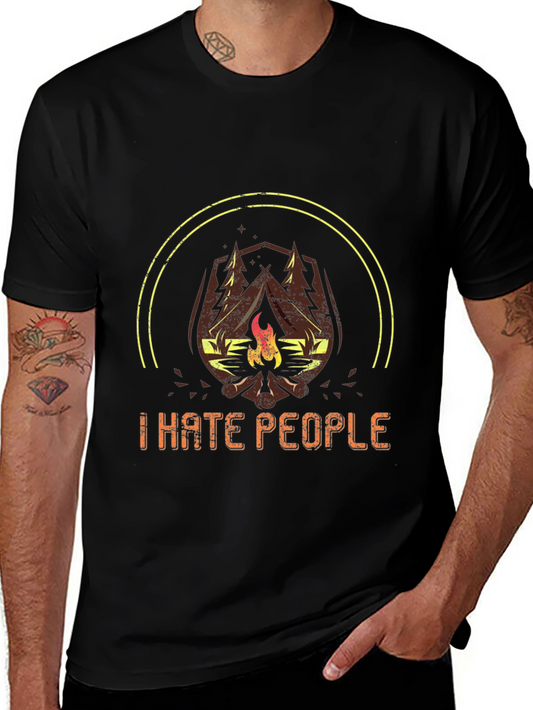 I Hate People Camping T-Shirt - Funny Outdoor Tee